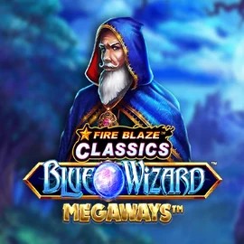 Fire Blaze Blue Wizard Megaways logo – Slots by Rarestone Gaming at Ultra casino